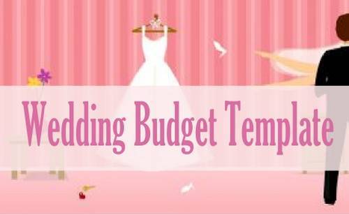 img budget template for wedding