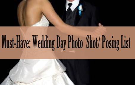 img photo posing shots list for wedding