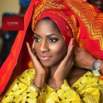 gele in red yellow colour combo