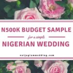 n500k wedding budget breakdown sample nigeria