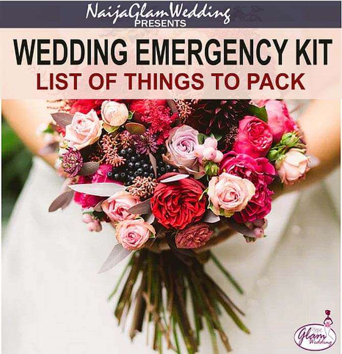 wedding bridal emergency kit list