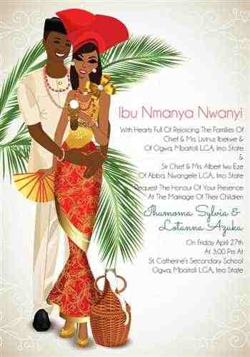 a lovely igba nkwu invitation card