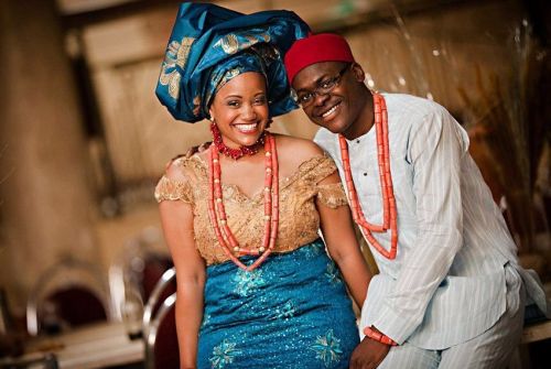 Answers to Questions About Igbo Traditional Wedding Processes - image of igbo husband and wife wearing igbo traditional attire