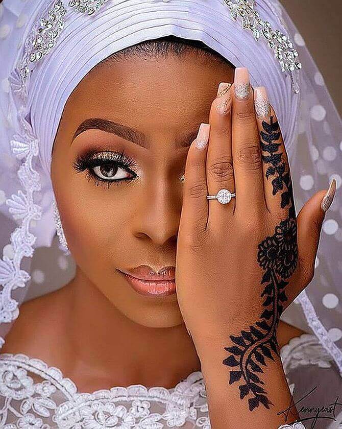 Henna laali Designs for Hausa Muslim Weddings
