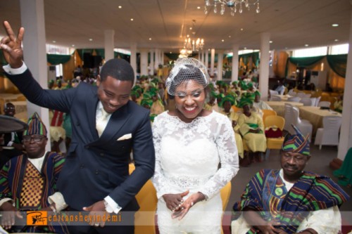 picture of happy couple at lagos court wedding