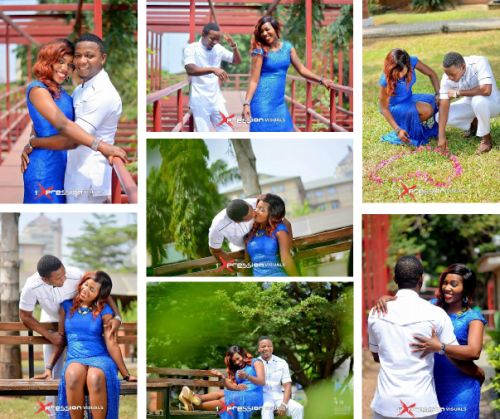 couple in engagement photo shoot blue white theme