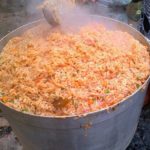 picture of pot of party jollof rice
