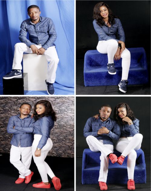 Nigerian couple pose in their engagement shoot photos