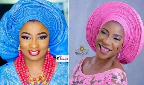 photo showing inifinity pleats gele vs normal pleated gele style