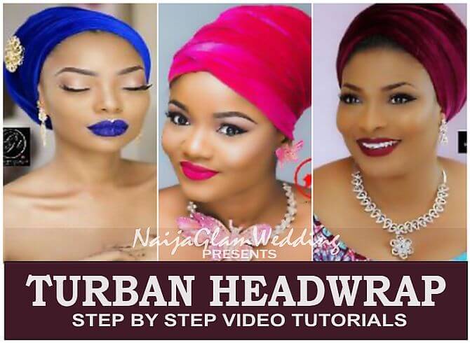 How to tie African High Turban Headwrap video steps
