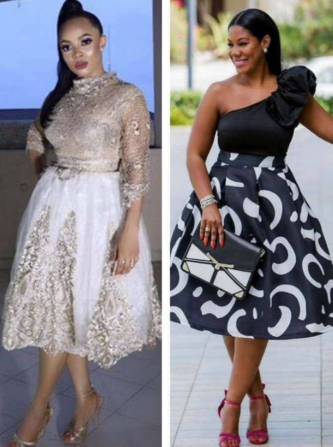 photos of toke makinwa's nigerian celebrity dress styles (left: a Toju Foyeh design)