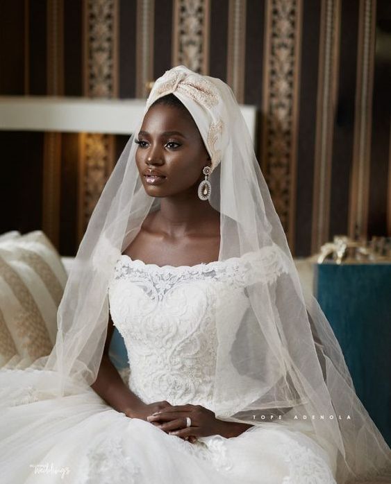 bridal turban style hijabi bride