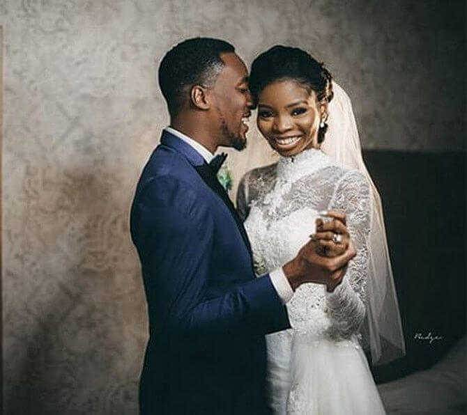 young nigerian couple wedding picture - akahandclaire