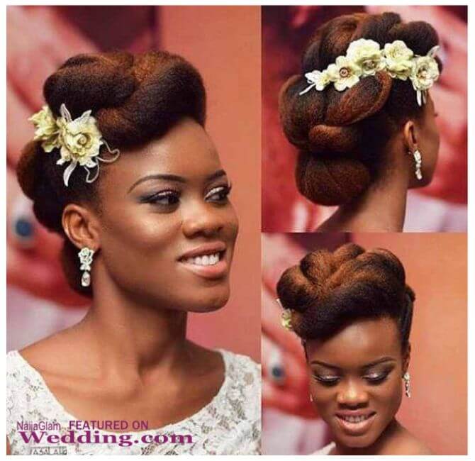 5 Beautiful Natural Hair Wedding Hairstyles for Nigerian Brides -  NaijaGlamWedding