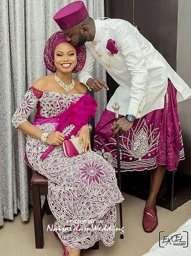 Classic Igbo Bride's Traditional Wedding Lilac