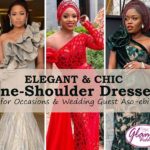 nigerian one shoulder gowns for aso-ebi n ankara