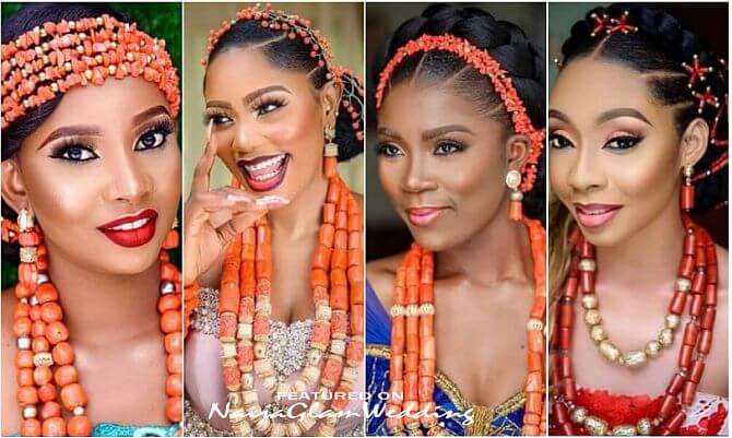 Latest Igbo Trad Wedding Hairstyles w/ Coral Bead Accessories -  NaijaGlamWedding