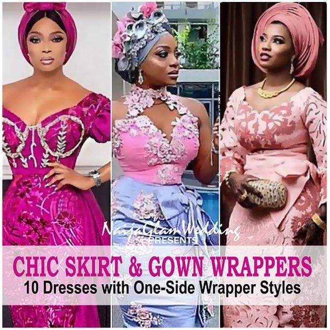 latest Wrapper-Gown Iro-Gown Styles for brides n guests