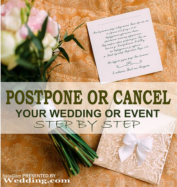 how to postpone or cancel wedding step by step